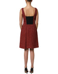 Dolce & Gabbana Multicolor Tweed Belted Babydoll Mini Dress