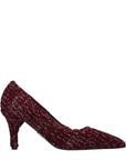 Prada Red Fabric Mid Heel Pumps