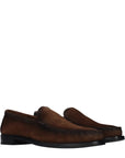 Prada Brown Leather Slip-On Loafers