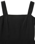 Dolce & Gabbana Black Viscose Stretch Sheath Midi Dress