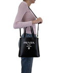 Prada Black Calfskin Tote Bag