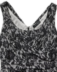 Dolce & Gabbana Black White Floral Lace Sleeveless Midi Dress
