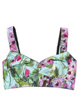 Dolce & Gabbana Multicolor Floral Cropped Bustier Tank Top