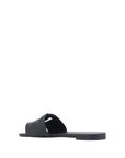 Dolce & Gabbana Black Rubber Flat Sandals