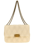 Valentino Garavani White Lamb Leather Shoulder Bag