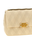 Valentino Garavani White Lamb Leather Shoulder Bag