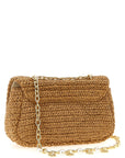 Self-Portrait Beige Raffia Shoulder Bag