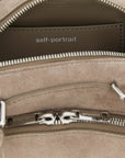 Self-Portrait Gray Lamb Leather Shoulder Bag