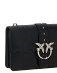 PINKO Black Goatskin Crossbody Bag