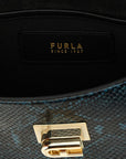Furla Blue Goatskin Crossbody Bag