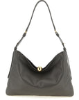 Furla Gray Calfskin Shoulder Bag