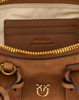 PINKO Brown Cowhide Shoulder Bag