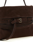 Moschino Brown Calfskin Shoulder Bag