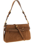 PINKO Brown Lamb Leather Shoulder Bag