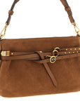 PINKO Brown Lamb Leather Shoulder Bag