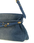 PINKO Blue Cotton Shoulder Bag