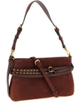 PINKO Bordeaux Lamb Leather Shoulder Bag