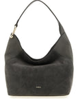 Furla Gray Calfskin Shoulder Bag