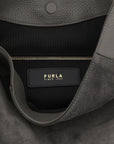 Furla Gray Calfskin Shoulder Bag