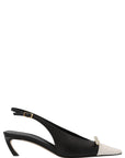 Lanvin Bicolor Goatskin Mid Heel Pumps