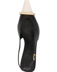 Lanvin Bicolor Goatskin Mid Heel Pumps