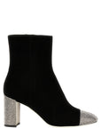 RENE CAOVILLA Black Leather Ankle Boots