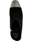 RENE CAOVILLA Black Leather Ankle Boots