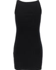 Off-White Black Cotton Short Dress