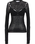 Off-White Black Viscose Tank Tops
