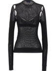 Off-White Black Viscose Tank Tops