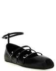 Alexander McQueen Black Calfskin Ballet Flats