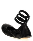 RENE CAOVILLA Black Lamb Leather Ballet Flats