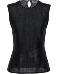 Alexander McQueen Black Viscose Sleeveles T-Shirt