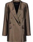 Max Mara Brown Silk Blazer