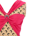 Marine Serre Fuchsia Viscose Bodysuit