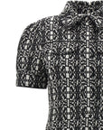 Max Mara Bicolor Polyester Short Dress