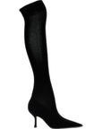 RENE CAOVILLA Black Leather Over The Knee