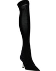 RENE CAOVILLA Black Leather Over The Knee
