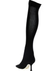 RENE CAOVILLA Black Leather Over The Knee