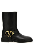 Valentino Garavani Black Calfskin Ankle Boots