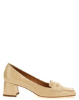 Tod's Beige Calfskin Mid Heel Pumps