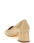 Tod's Beige Calfskin Mid Heel Pumps