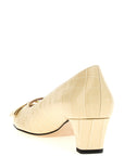 Valentino Garavani White Calfskin Mid Heel Pumps