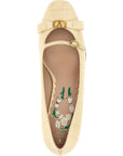 Valentino Garavani White Calfskin Mid Heel Pumps