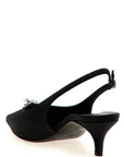 Magda Butrym Black Silk Mid Heel Pumps