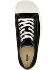 Moschino Black Cotton Low Top Sneakers