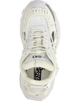 Versace White Calfskin Athletic Sneakers