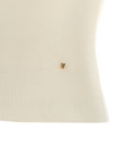 Moschino White Virgin Wool Sleeveles T-Shirt