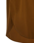 Max Mara Brown Silk Sleeveles T-Shirt
