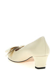 Valentino Garavani White Goatskin Mid Heel Pumps